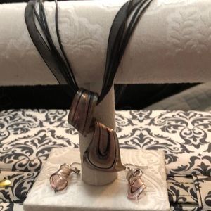 LAMPWORK NECKLACE AND EARRINGS SET